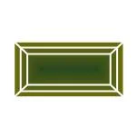 Фианит оливковый багет 9 x 7