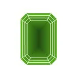 Фианит зеленый октагон 5 x 3