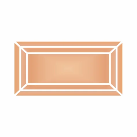 Фианит шампань багет 4 х 3