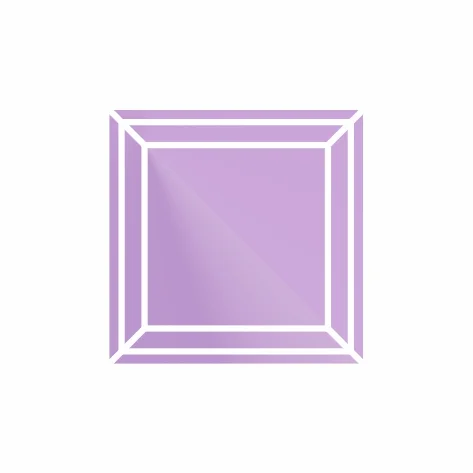 Фианит лавандовый квадрат 6,5 x 6,5