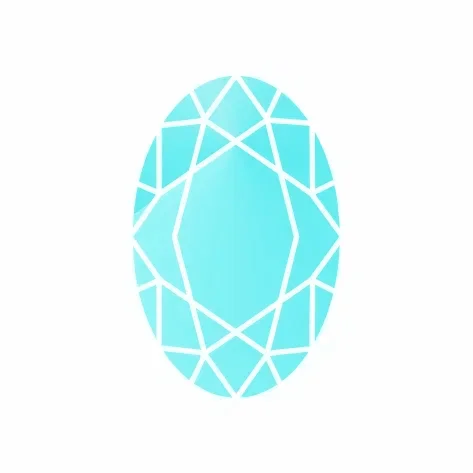 Бирюза синтетическая овал 8х6