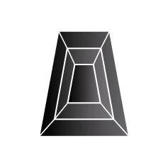 Фианит черный трапеция 6 x 3 x 2