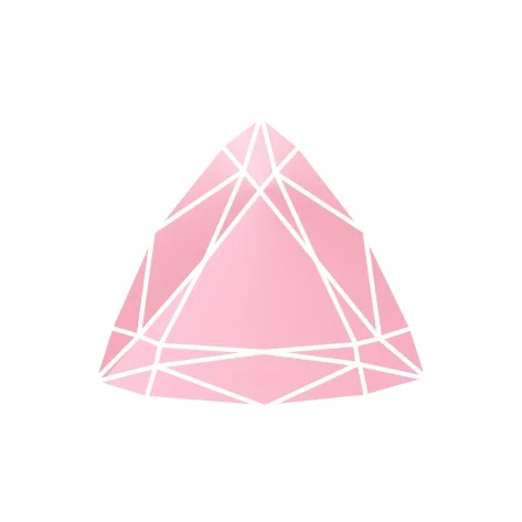 Фианит розовый триллион 10 x 10 x 10