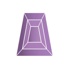 Фианит аметистовый трапеция 6 x 3 x 2