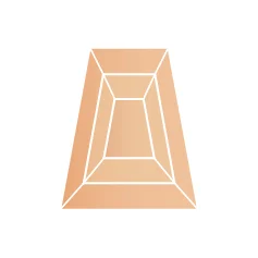 Фианит шампань трапеция 3,5х1,5х1