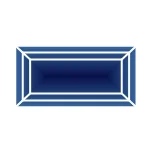 Синтетическая шпинель темно-синий багет 9 x 7
