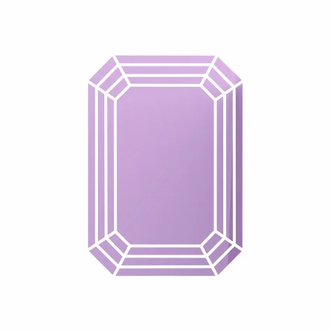 Фианит лавандовый октагон 5 x 3