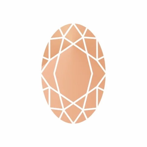 Фианит шампань овал 10 x 8