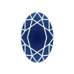 Синтетическая шпинель темно-синий овал 4 x 2