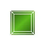 Фианит зеленый квадрат 2,5 x 2,5