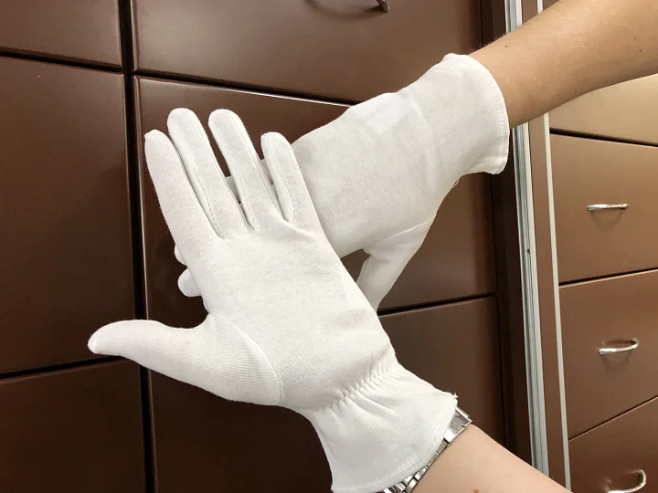 Перчатки 100% хлопчатобумажные, белые, размер 9, L