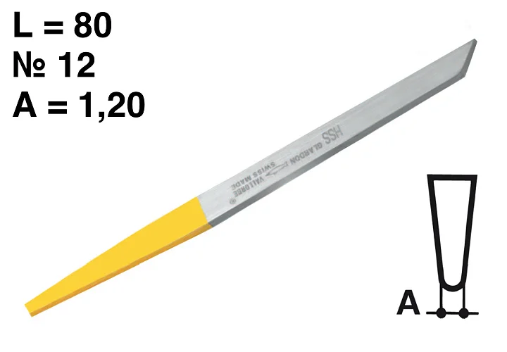 Штихель (В) болл №12 HSS (LO 0402)