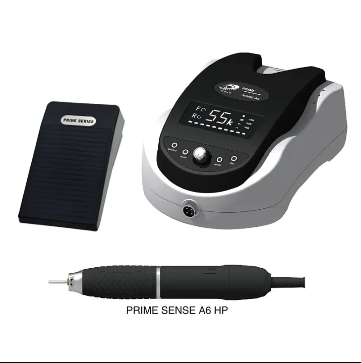 Микромотор бесщеточный PRIME Sense A6 HP (55000 об.мин, 230Вт, реверс, педаль с плавной регулировкой)